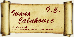 Ivana Čaluković vizit kartica
